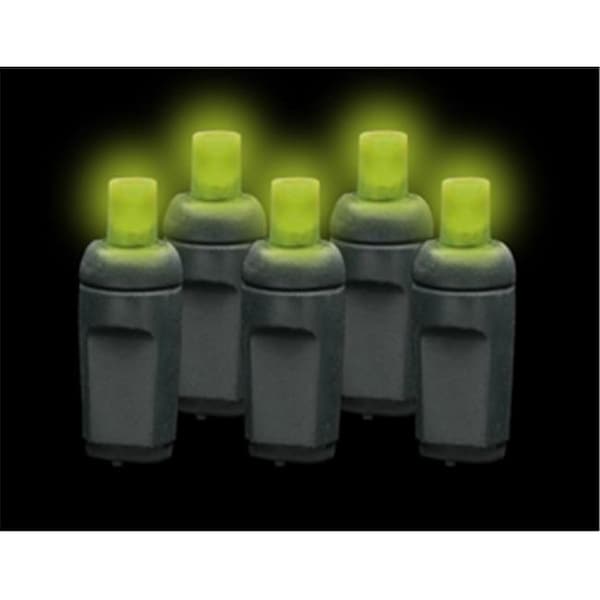 Omg Premium Grade 5mm 50 LED Lime Frost Holiday Lights String with Black Wire OM120126 - main